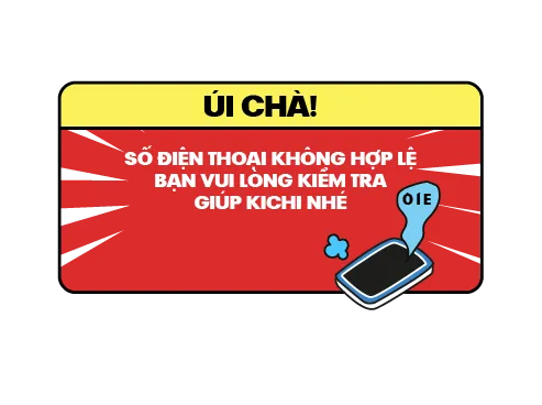 Số điện thoại không hợp lệ